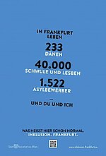 Bild zeigt Plakat in Blau